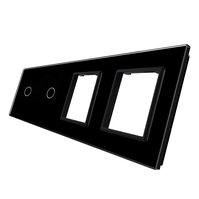 WELAIK čtyřnásobný skleněný panel 1+1+zás+zás - černý