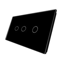 WELAIK dvojnásobný skleněný panel 2+1-  černý