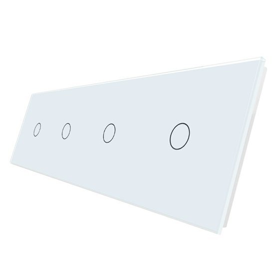 WELAIK čtyřnásobný panel vypínače skleněný 1+1+1+1 - bílý..jpg