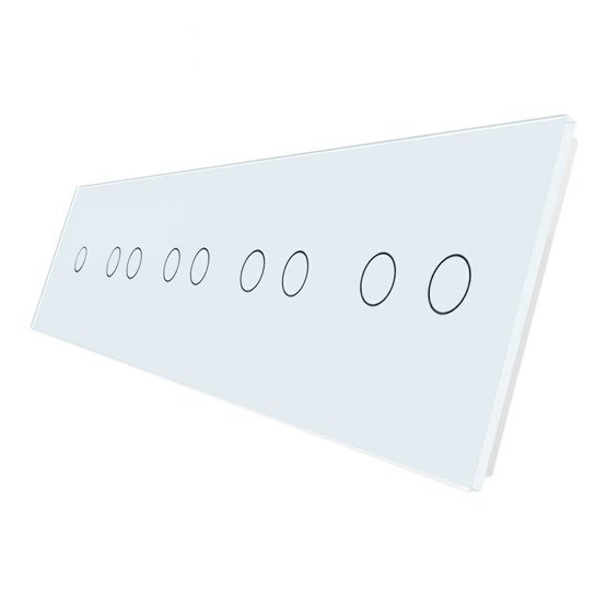 WELAIK pětinásobný panel vypínače skleněný 1+2+2+2+2 - bílý..jpg
